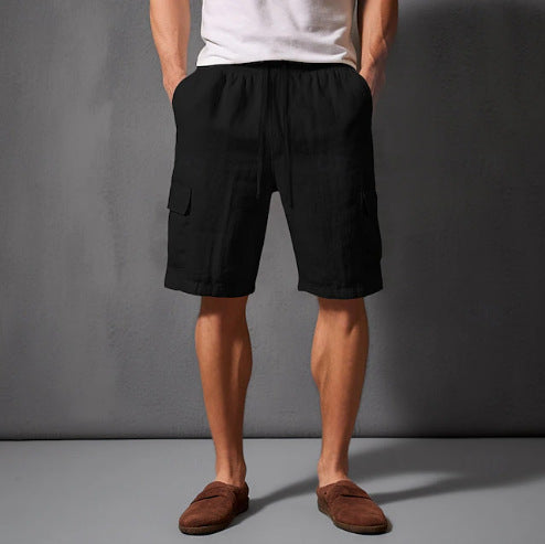 Herrer multifunktionelle Cargo-Shorts med komfortable sidelommer og elastisk talje Stilla