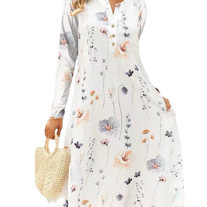 Dame Casual Kjole med elegant blomsterdesign Stiila