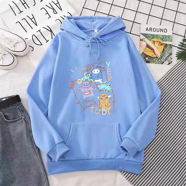 Kvinders hoodie med legende tegneserie design Skovae