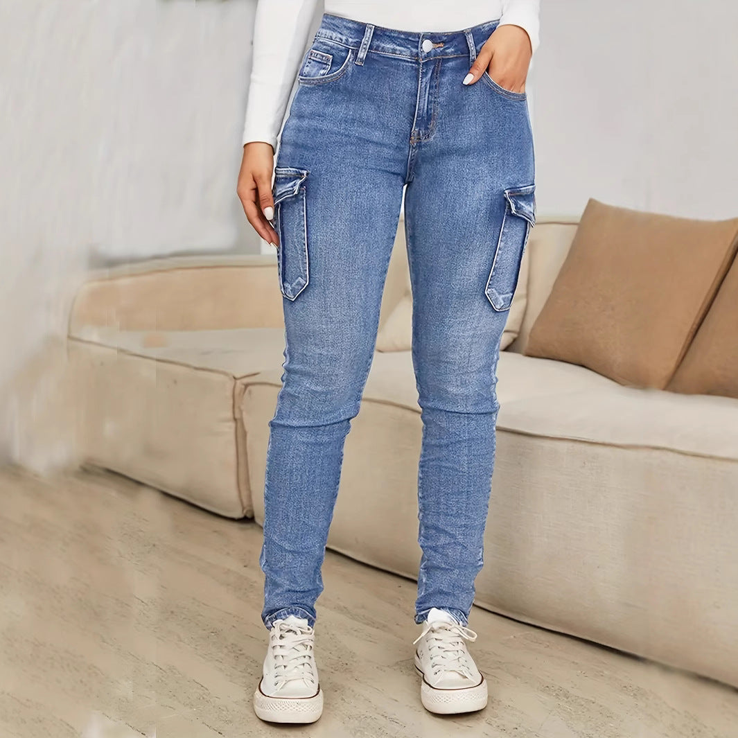 Dame cargo jeans i moderne snit Stilla