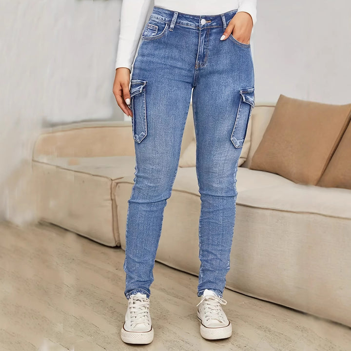 Dame cargo jeans i moderne snit Stilla