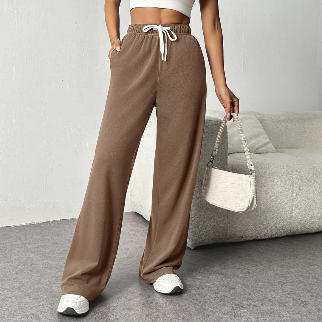 Dame bred sweatpants med elastisk talje og sidelommer Stilla