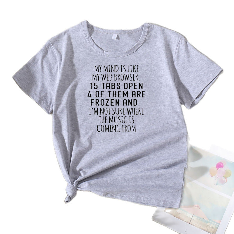Dame Casual Komedie Grafik T-shirt Stilla