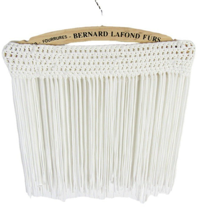 Dame afslappet strandnederdel med trendy frynse-design Stilla