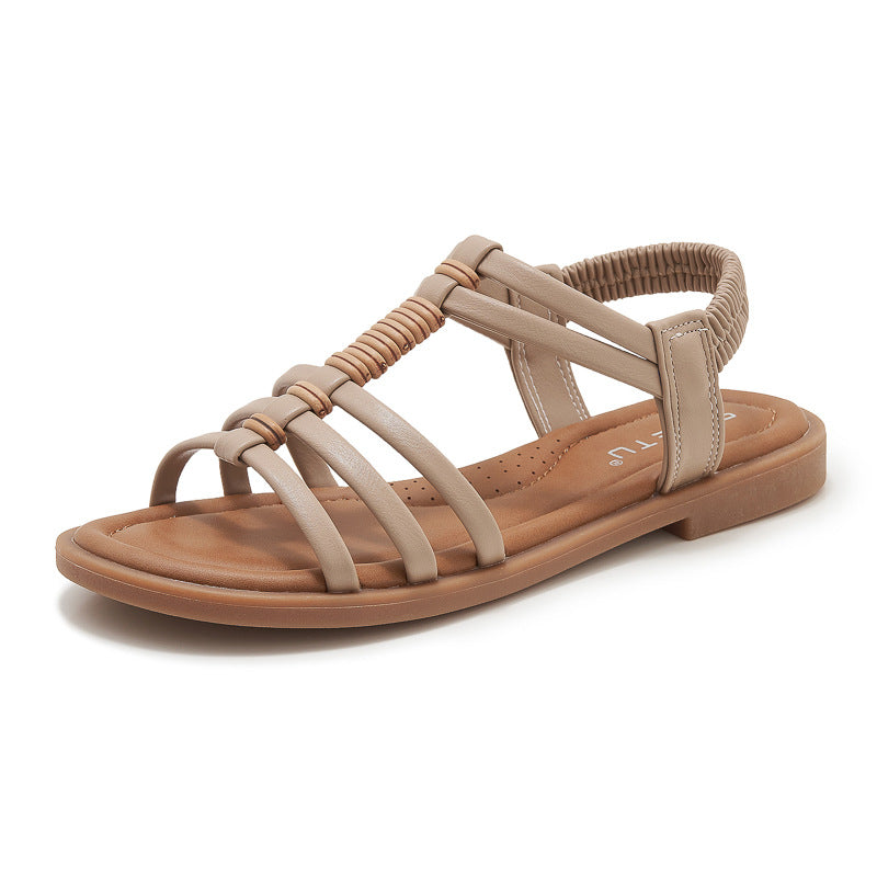Dame sandaler med elastiske remme og polstret sål Stilla
