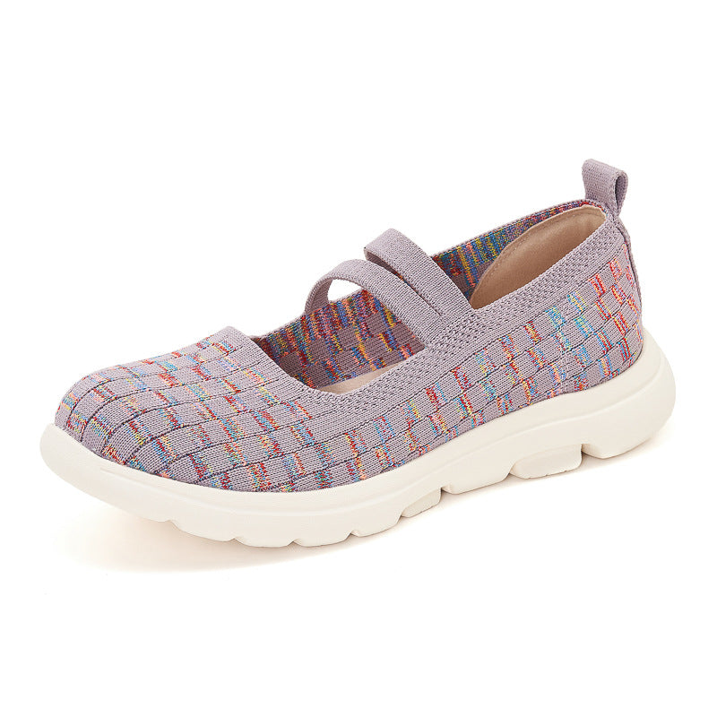 Dame komfortable Slip-On Sneakers med elastiske remme og åndbart overmateriale Stilla