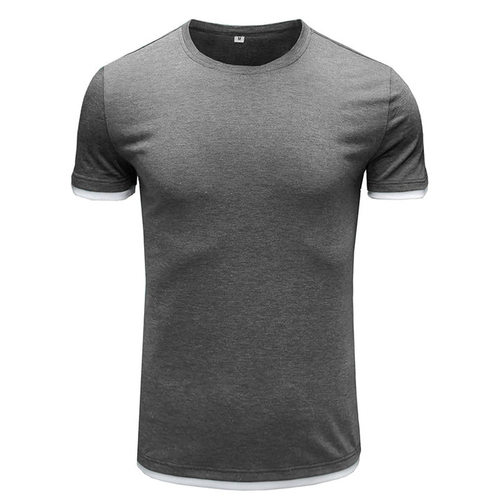 Herrer Basic T-Shirt med kontrasterende ærmer Stilla