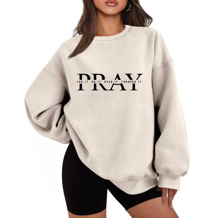 Kvinders sweatshirt med oversized snit og inspirerende print Stilla