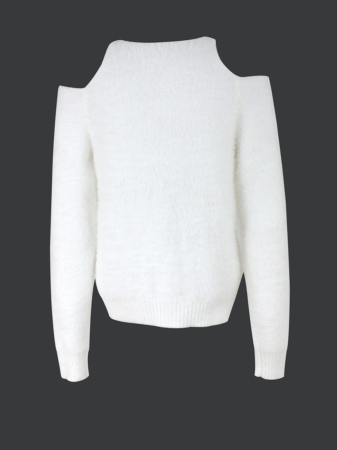 Dame elegant Crop-Pullover med nøgleudskæring og glinsende dekorative detaljer Stilla
