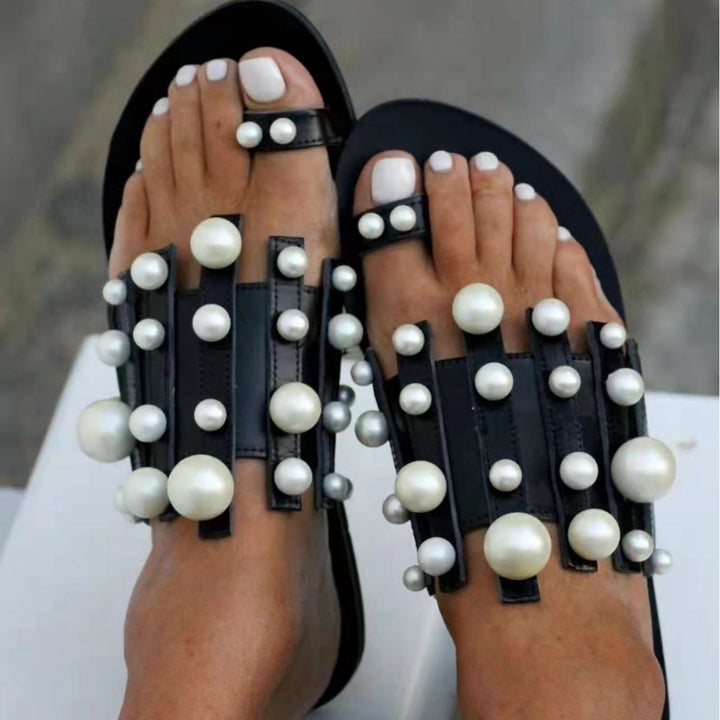 Dame Perlespil Sandaler med moderne dekordesign Stilla