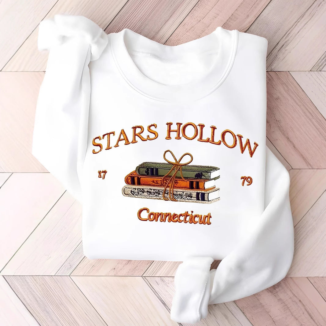 Kvinders sweatshirt med kreativt Stars Hollow motiv Stilla