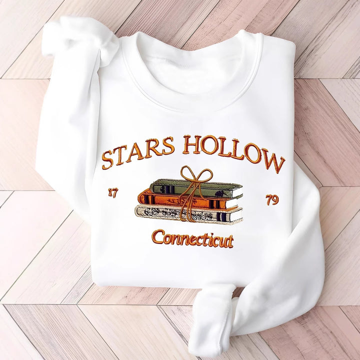 Kvinders sweatshirt med kreativt Stars Hollow motiv Stilla