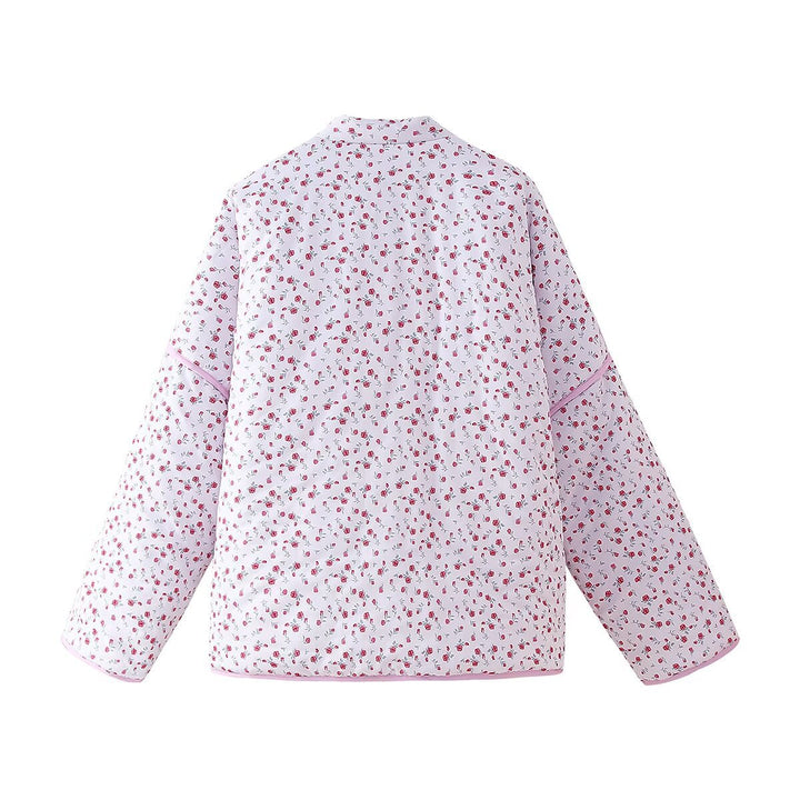 Femme quiltet Floral Vinterjakke Stilla