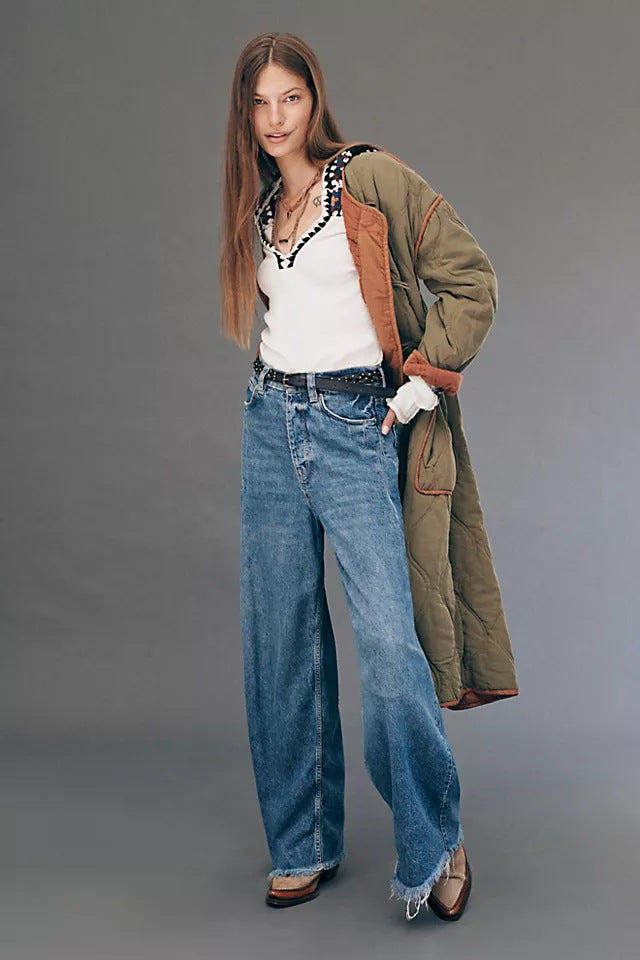 Dame Løst skårne jeans i den trendy vintage-stil Stilla