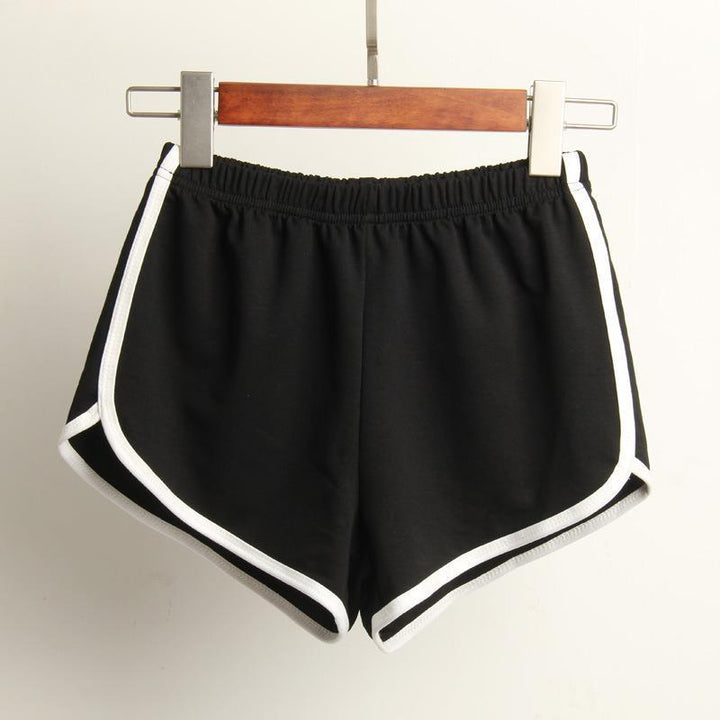Dame Sporty Shorts med elastisk talje og kontraststriber Skovae