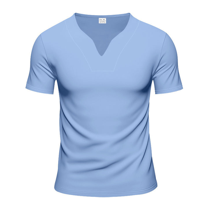 Herrer Sportslig V-Uden V-hals T-shirt i åndbart materiale Stilla
