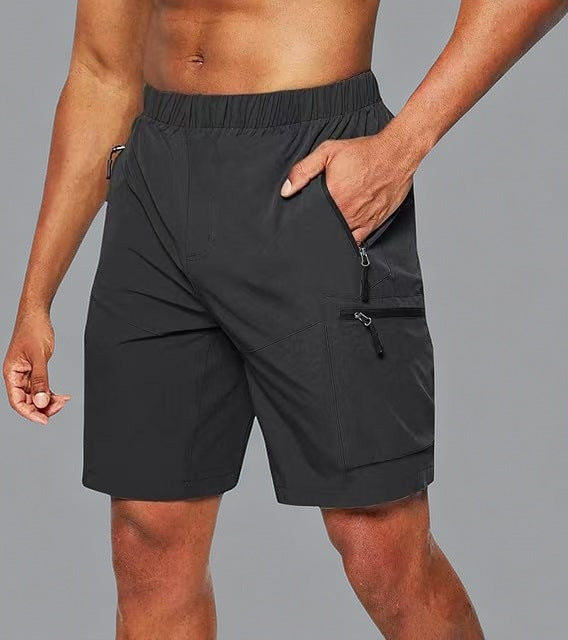 Herre funktionsshorts med elastisk talje og praktiske lynlås lommer Stilla