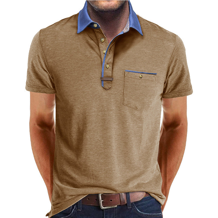 Herrer polo shirt med modekrave og praktisk brystlomme Stilla