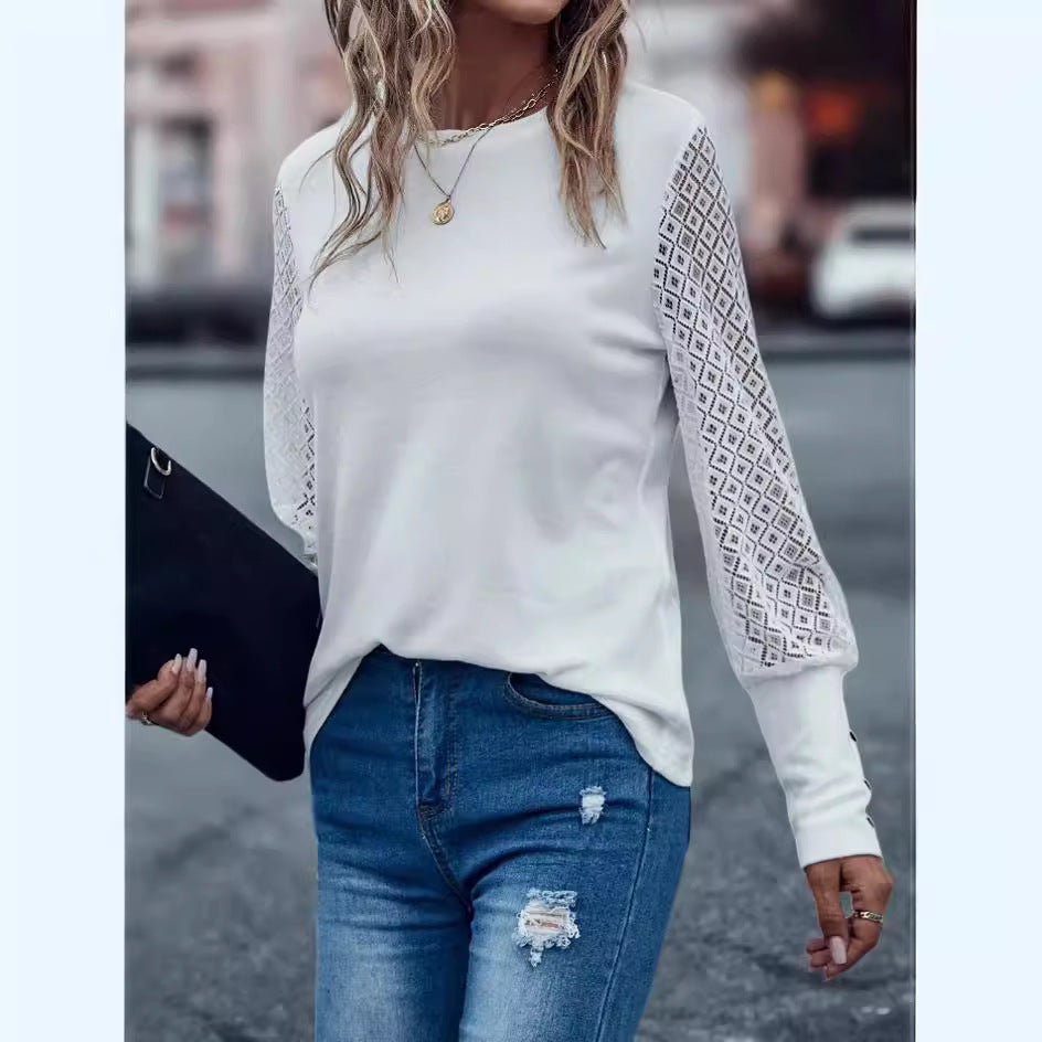 Dame trendy sweater med synlige spidsærmer Stilla