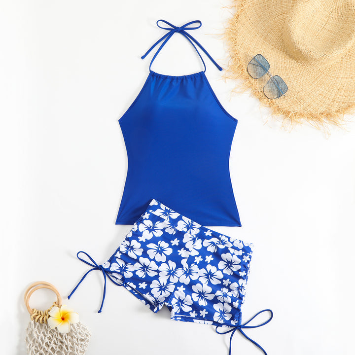 Dame Tankini-sæt med justerbare stropper og moderne shorts-design Stilla