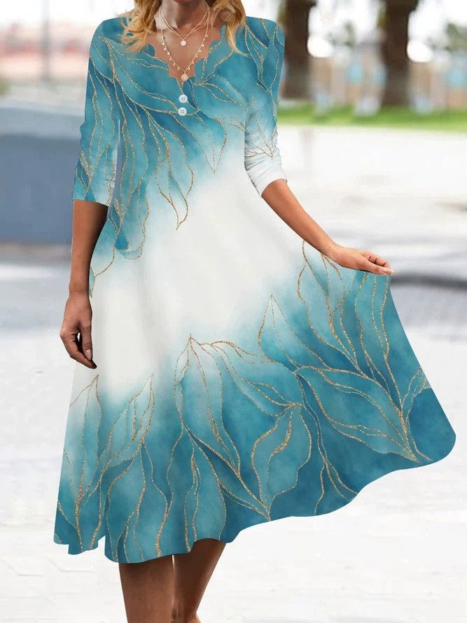 Dame sommerkjole med elegant blomsterdesign Stilla