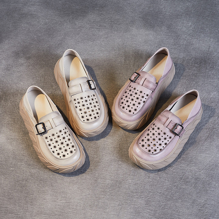 Dame Casual Slipper Loafers med åndbart perforeret design Stilla