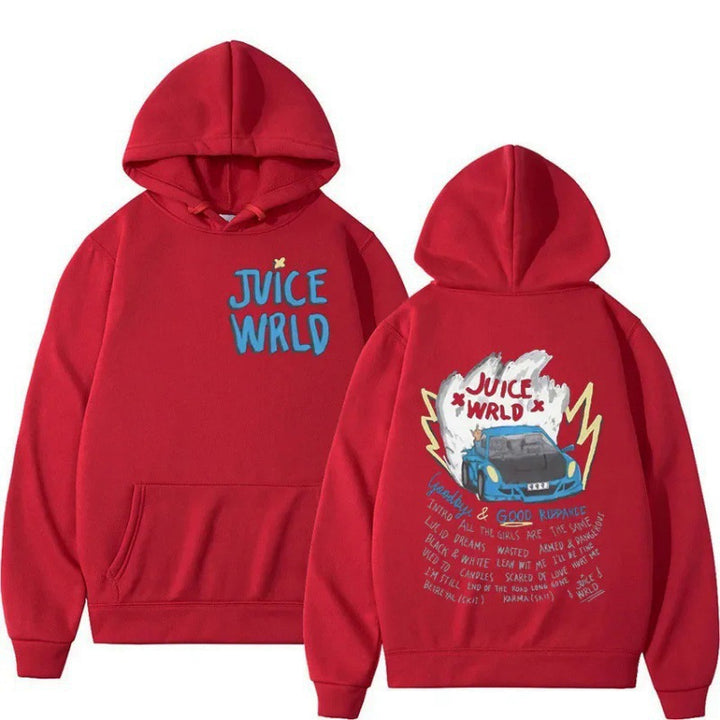 Kvinders hoodie med livligt graffiti-design og behagelig pasform Skovae