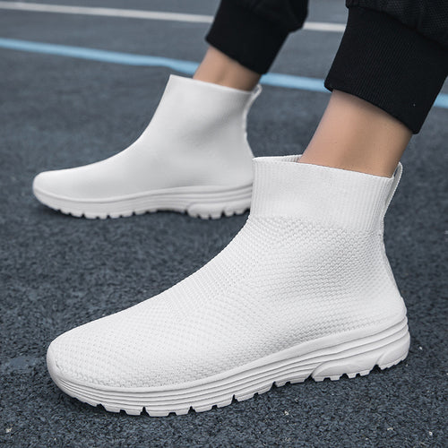 Herrer Let Strik Højskaft Sneakers Stilla