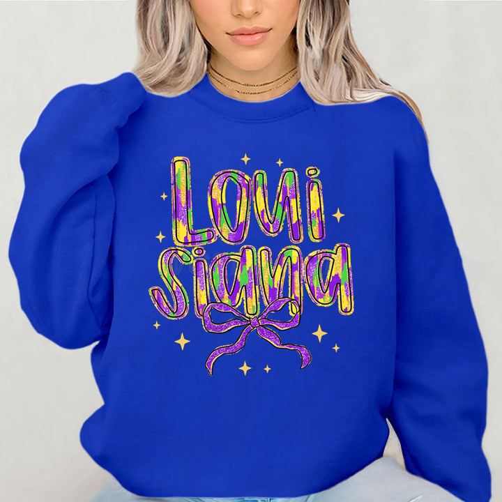 Kvinders sweatshirt med kreativ skrift og blødt inderskud Stilla
