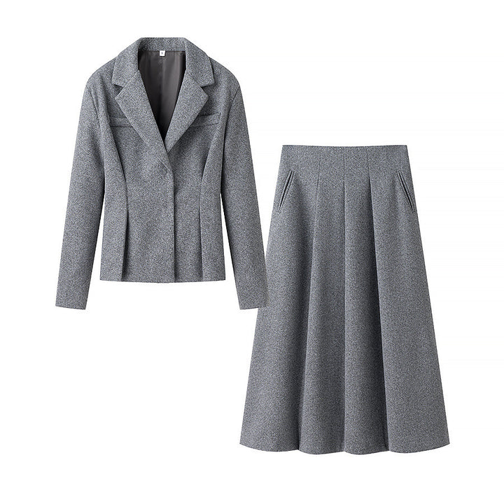 Dame blazer nederdel-sæt med elegant snit og klassiske detaljer Stilla