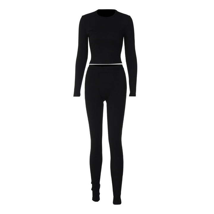 Dame Sportsæt med langærmet overdel og tætsiddende leggings Stilla
