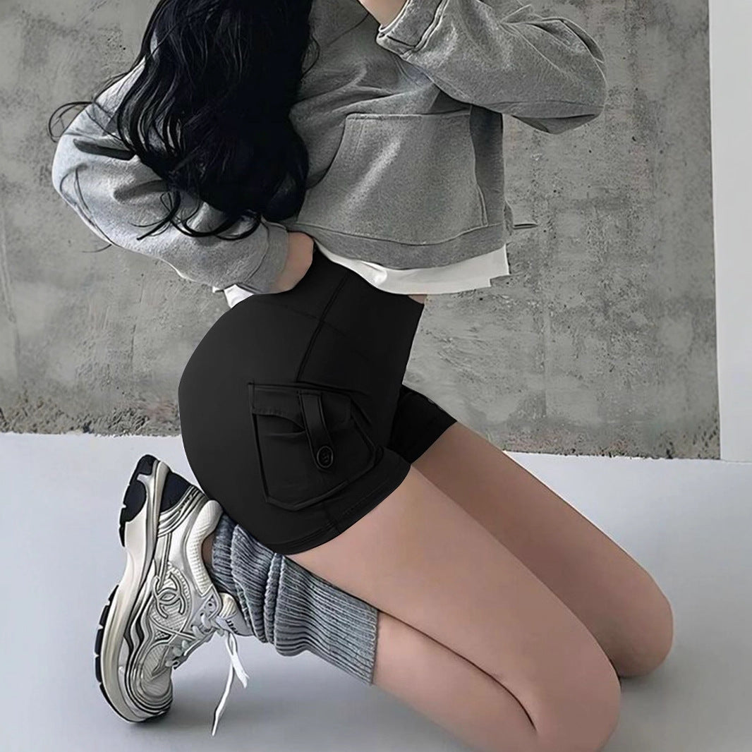 Dame Sporty Shorts med praktiske sidelommer og elastisk talje Skovae