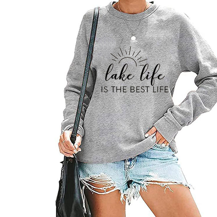 Dame sweatshirt med kreativtryk og afslappet pasform Stilla