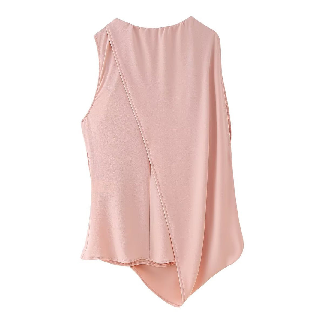Femme Draped Lagdelt Ærmeløs Top Stilla
