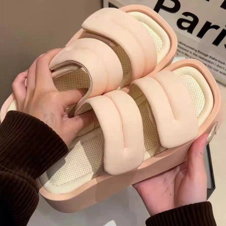 Dame slippers med brede stropper og ergonomisk fodseng Stilla