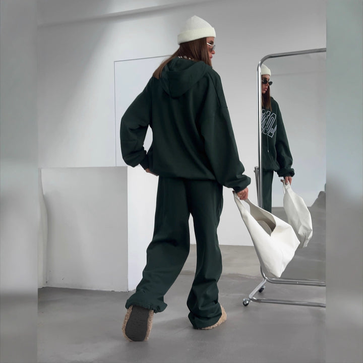 Kvinders afslappede lounge sæt med generøs pasform og elastisk talje Stilla