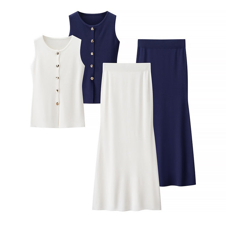 Femme Elegant To-delt Maxi Nederdel Sæt Stilla