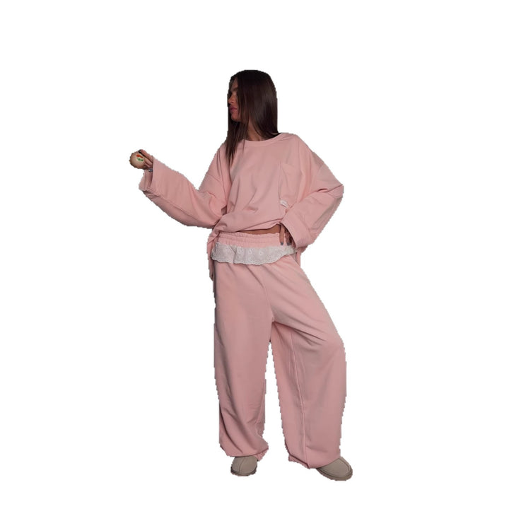 Kvinders oversized lounge sæt med blødt stof og komfortabel pasform Stilla