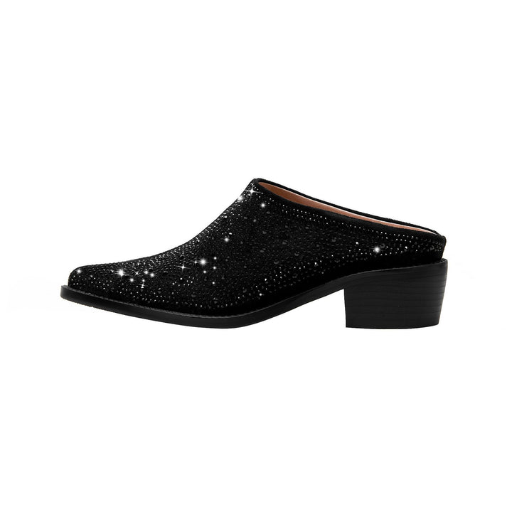 Femme Strass-besatte Mule Clogs Stilla