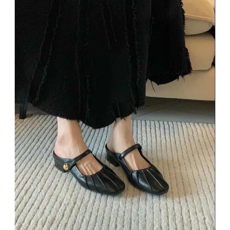 Dame elegante Mary Jane Ballerinas med præget detalje Stilla