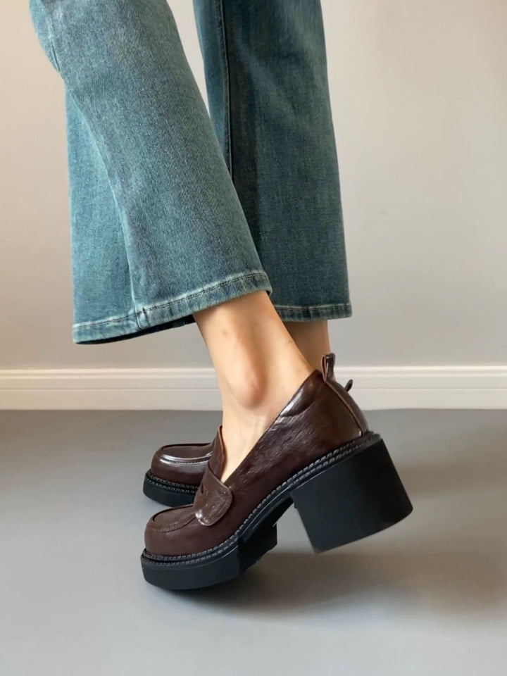 Damer Åbne Sko med tyk Platform og elegante Detaljer Stilla