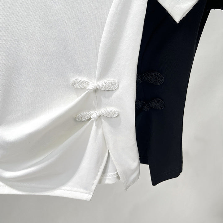 Dame kropsnær kortærmet shirt med moderigtigt knudedetalje Stilla
