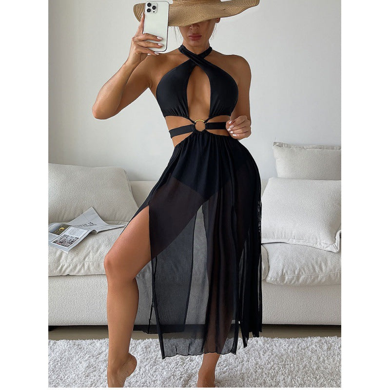 Dame Sexy Strandkjole med Cut-Outs Skovae