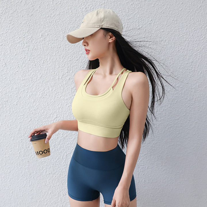 Dame Sport-Bustier med brede, justerbare stropper og åndbare egenskaber Stilla