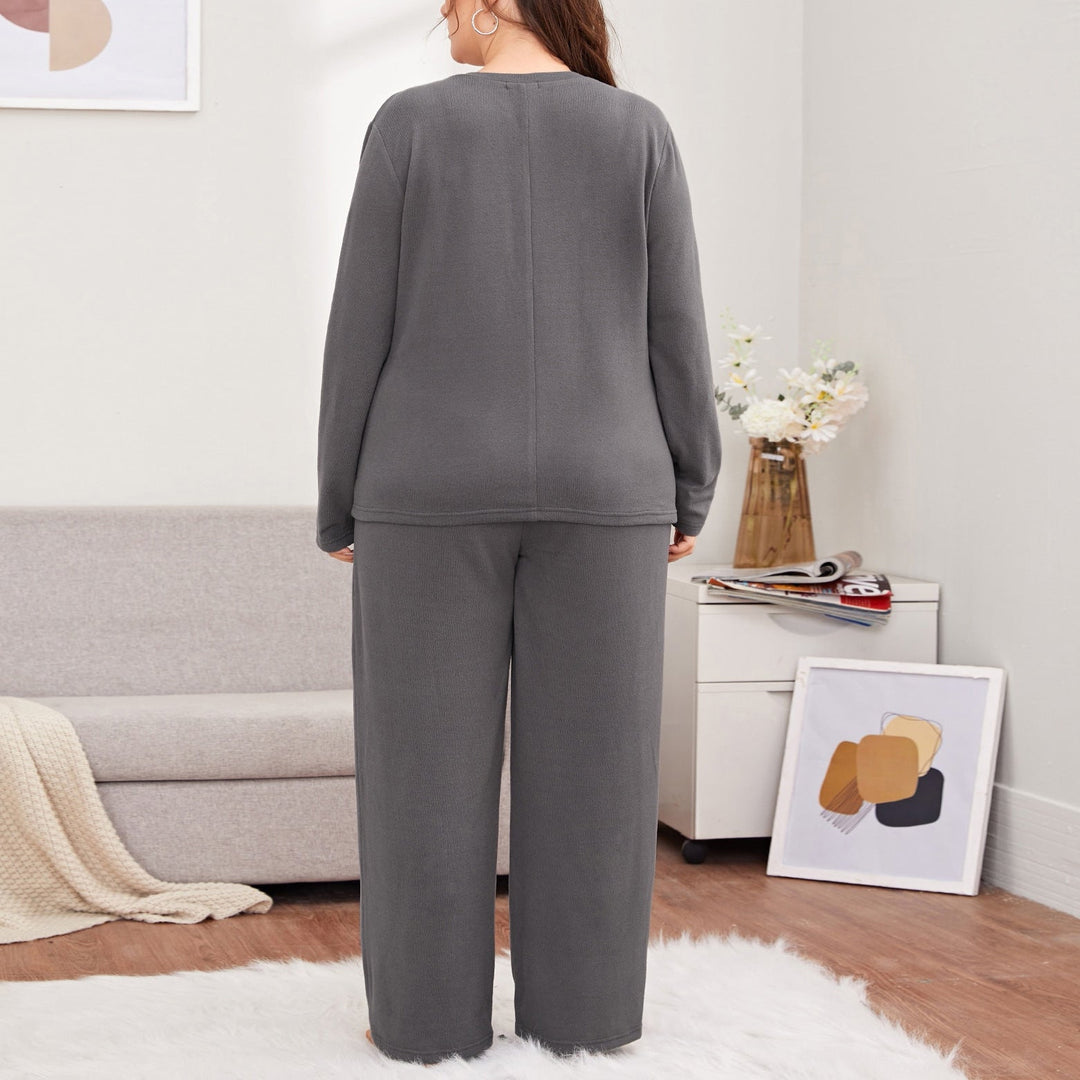 Stilla | Plus-Pyjamas Langærmet Langebukser To-delt Sæt