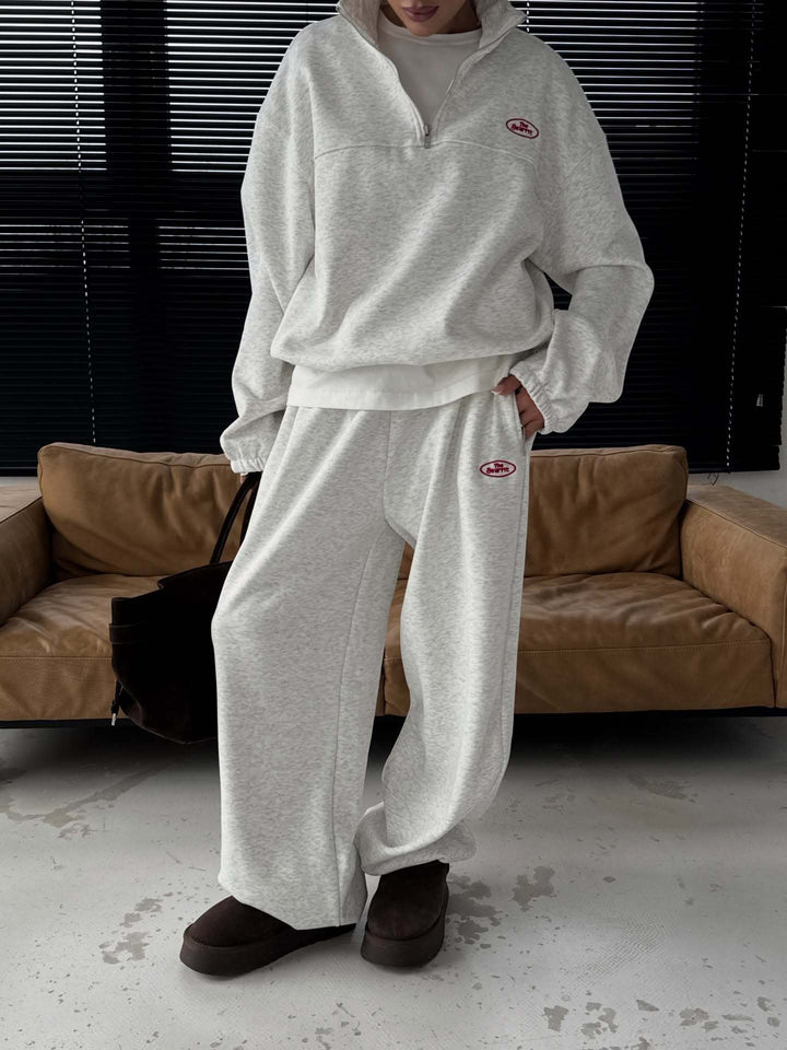 Kvinders afslappede hoodie med halvlukning og brede ben Stilla