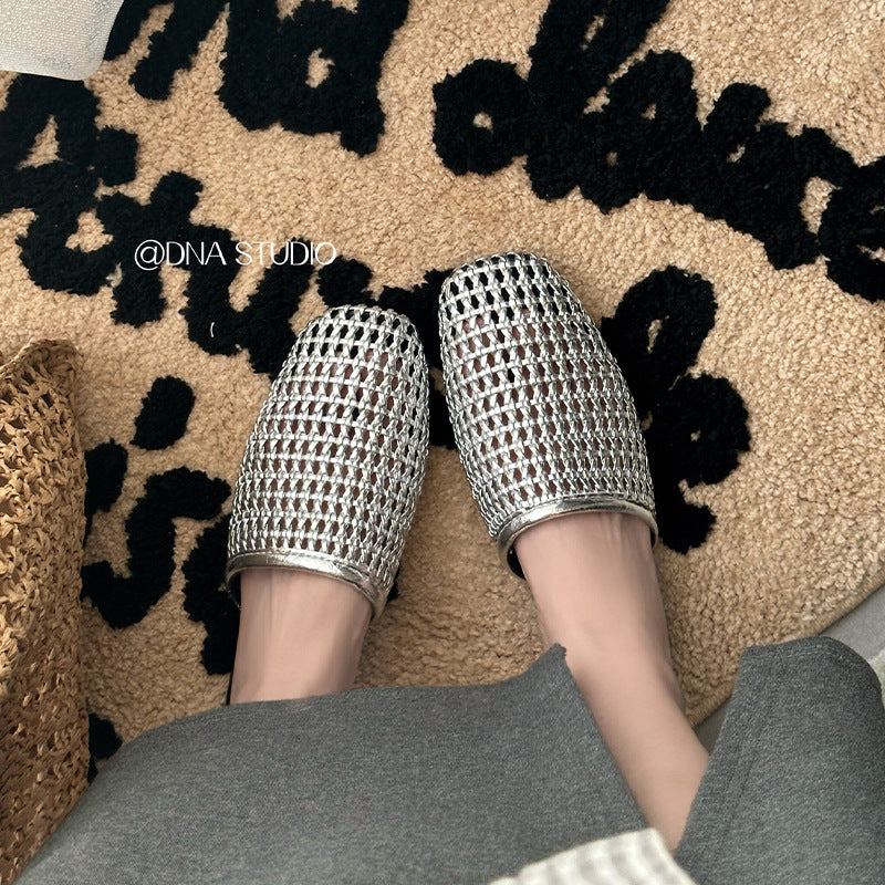 Damer Woven Slide Mules Stilla