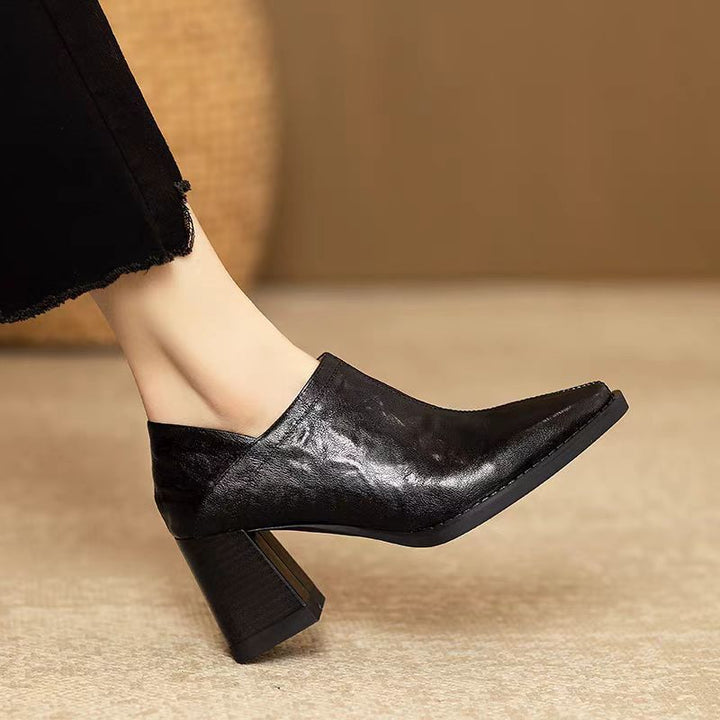 Dame elegante Mules med modisch blokhæl og smidigt overmateriale Stilla