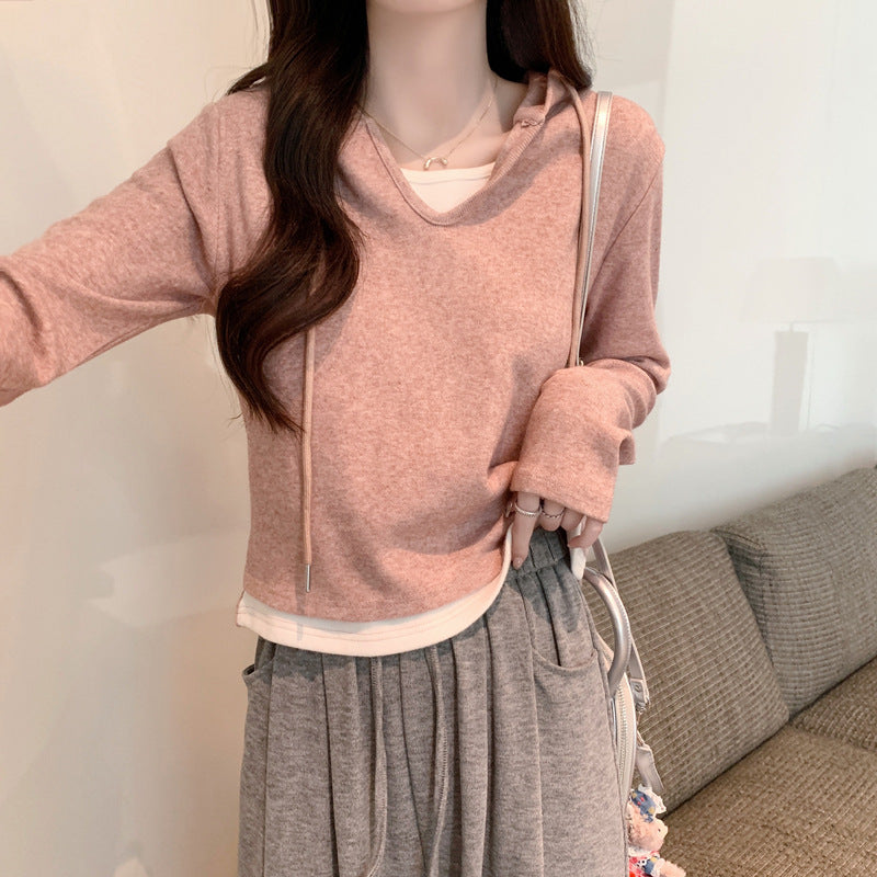 Femme Casual Korte Hoodie Stilla