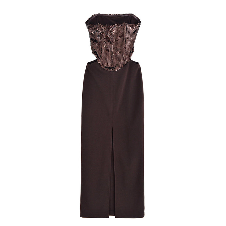 Femme Strapless Pailletter aftenkjole Stilla